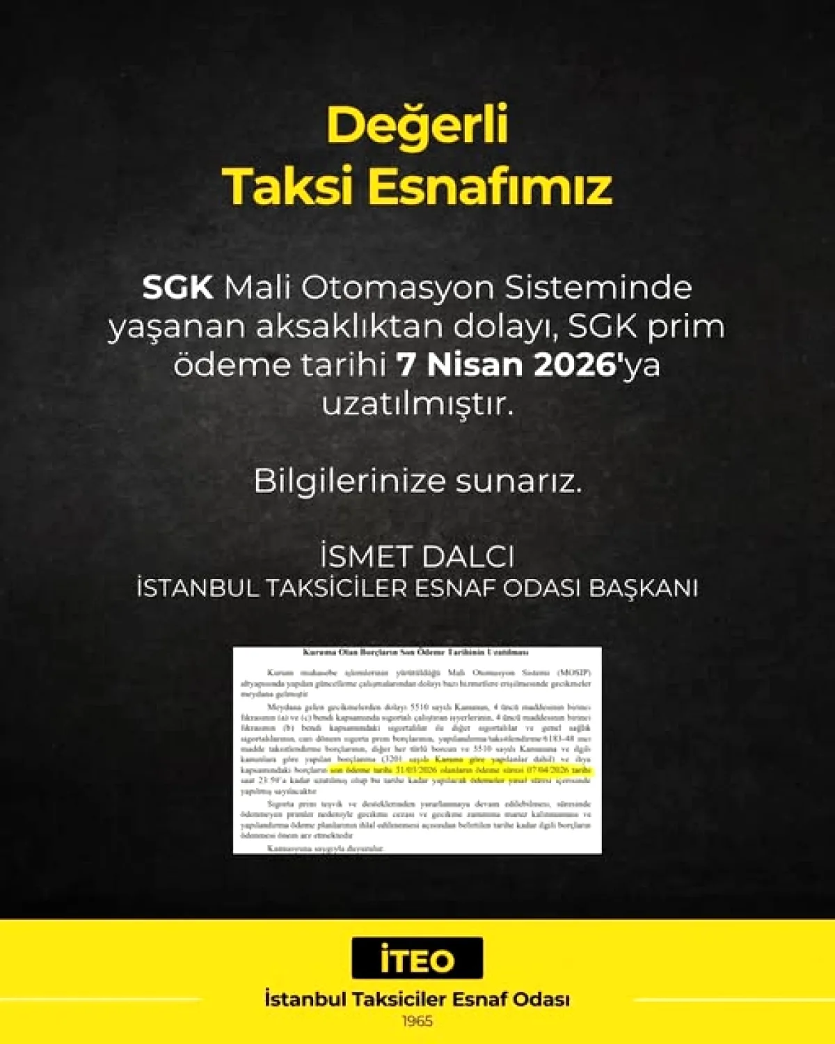 SGK Prim Ödemeleri 7 Nisan'a Uzatıldı! Esnafa Mali Rahatlama SGK Prim Ödemeleri 7 Nisan'a Uzatıldı! Esnafa Mali Rahatlama