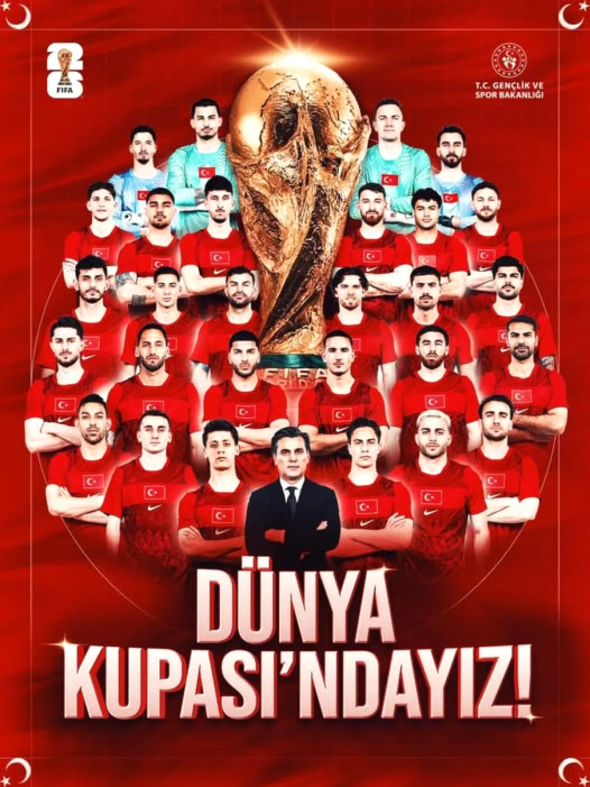 24 Yıl Sonra Dünya Kupası! Şahin'den Milli Takıma Tebrik 24 Yıl Sonra Dünya Kupası! Şahin'den Milli Takıma Tebrik