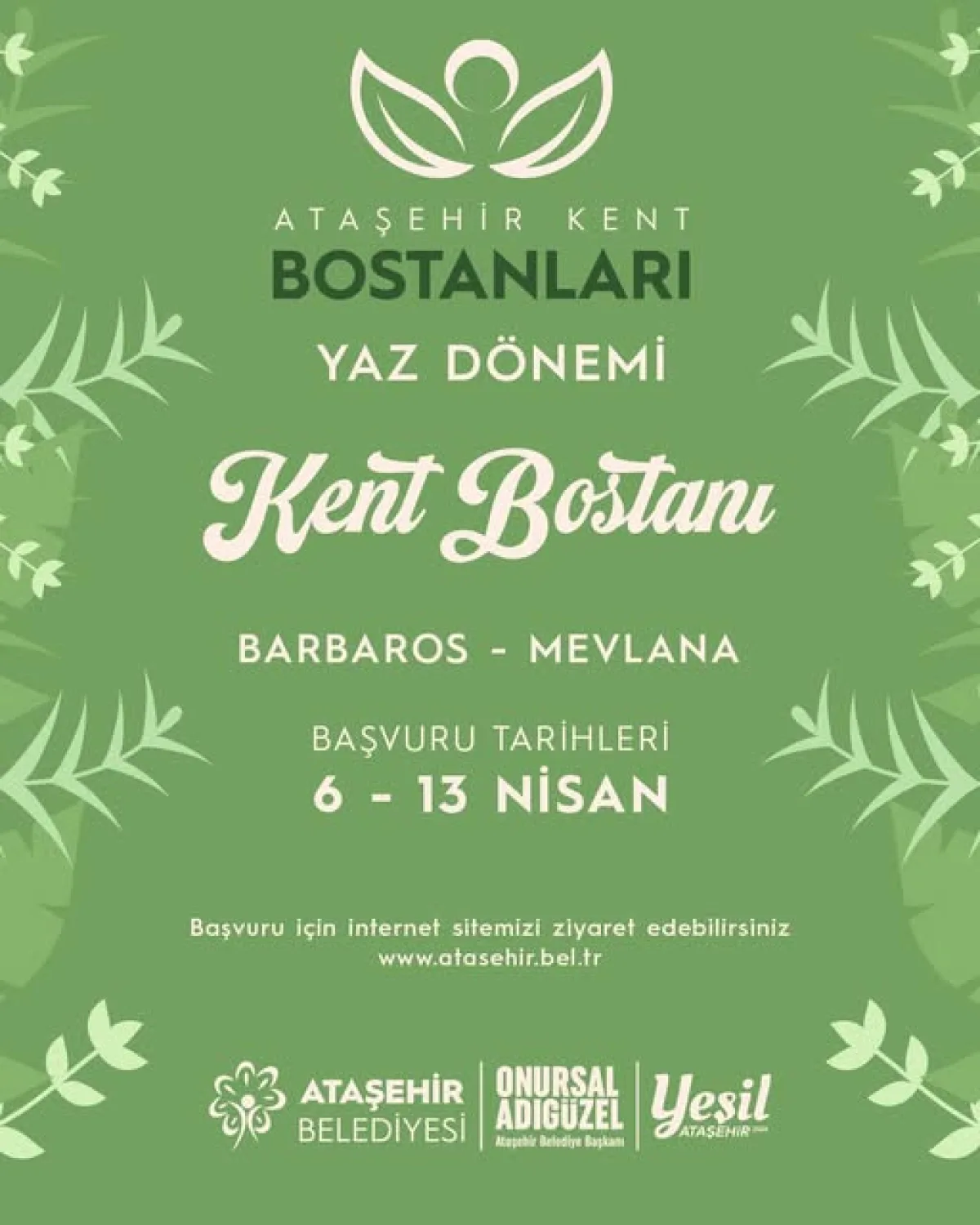 Ataşehir'de 6 Aylık Sebze Yetiştirme Dönemi Başlıyor Ataşehir'de 6 Aylık Sebze Yetiştirme Dönemi Başlıyor