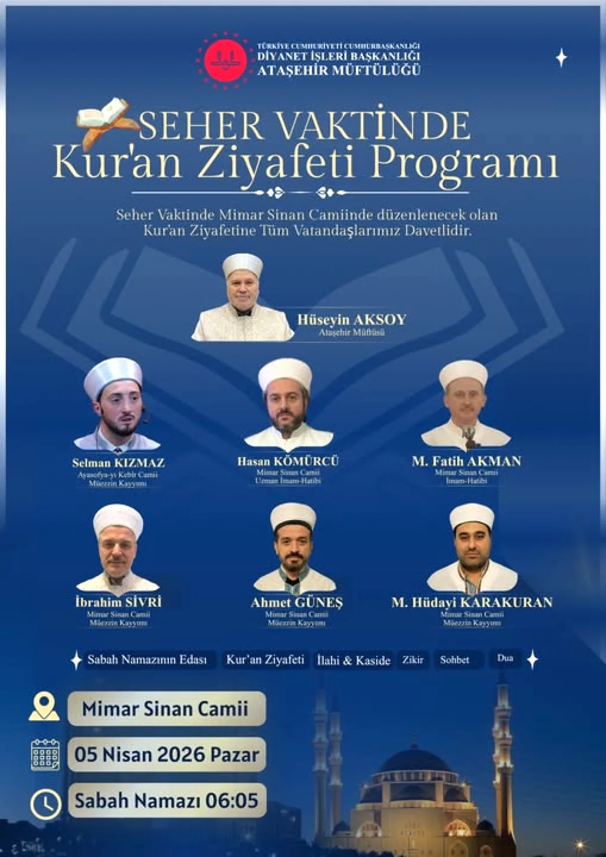 Seher Vaktinde Kur'an Ziyafeti Ataşehir'de Seher Vaktinde Kur'an Ziyafeti Ataşehir'de