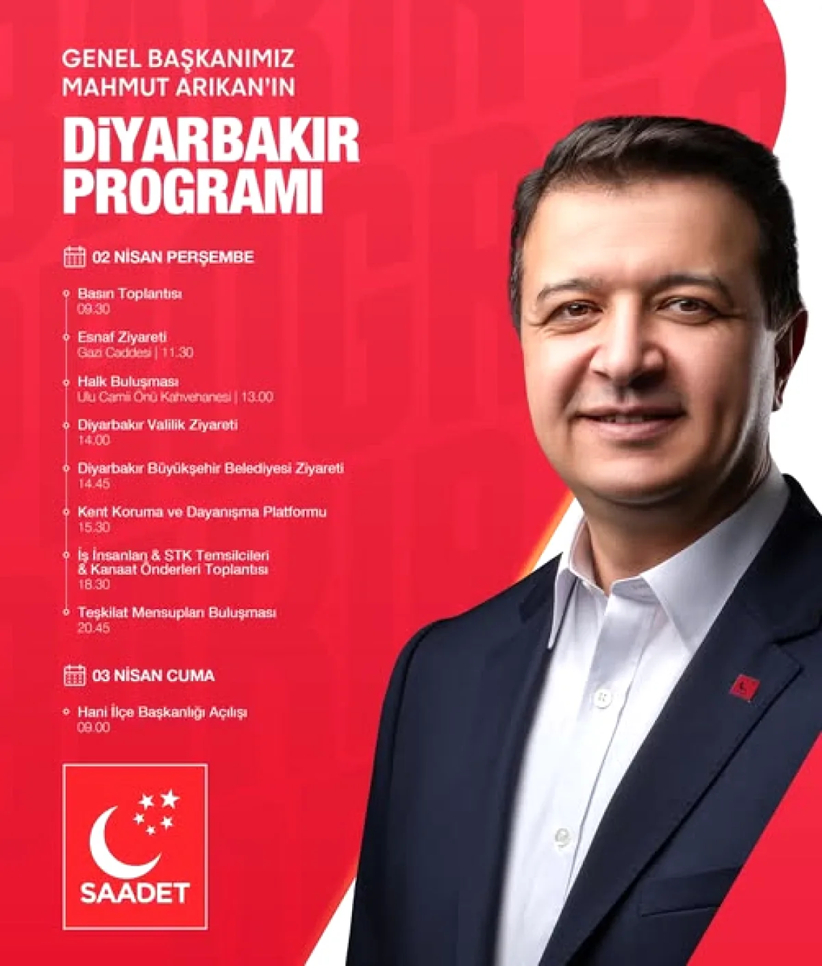 Mahmut Arıkan Diyarbakır'da: 2 Günde 9 Kritik Temas Mahmut Arıkan Diyarbakır'da: 2 Günde 9 Kritik Temas