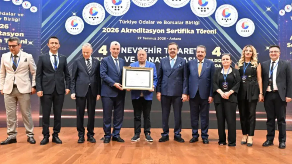 NTSO, TOBB 2026 Akreditasyon Sertifikasını Ticaret Bakanı Ömer Bolat'tan Aldı görseli