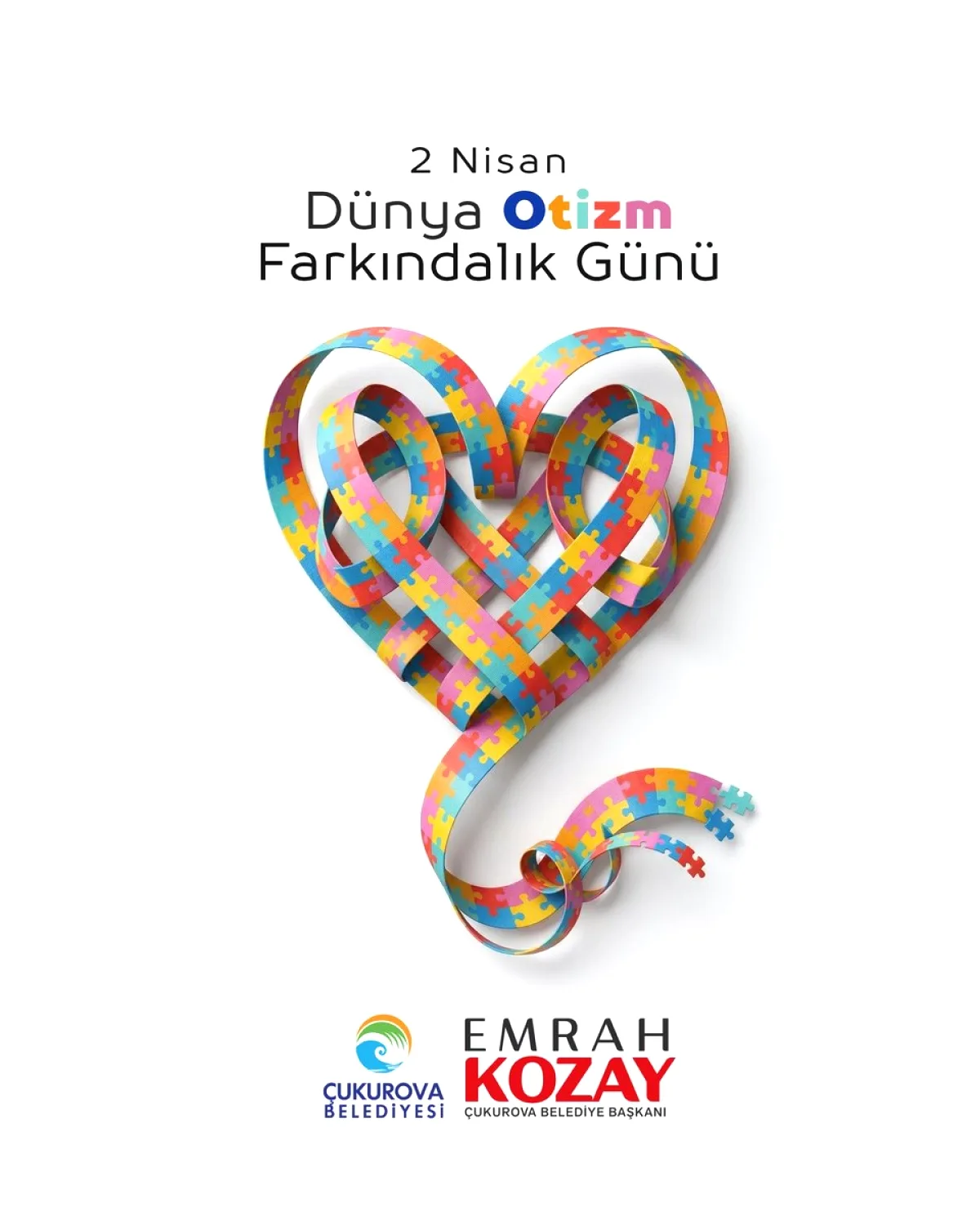 Çukurova Belediye Başkanı Emrah Kozay'dan Otizm Farkındalığı Mesajı Çukurova Belediye Başkanı Emrah Kozay'dan Otizm Farkındalığı Mesajı
