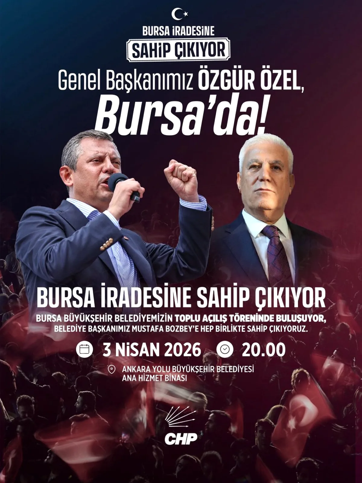 Özgür Özel, Bozbey İçin Bursa'ya Gidiyor Özgür Özel, Bozbey İçin Bursa'ya Gidiyor