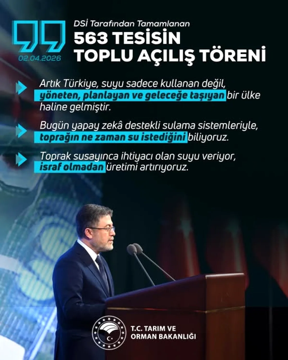 DSİ'den Dev Hamle: 563 Tesis Aynı Anda Hizmete Girdi DSİ'den Dev Hamle: 563 Tesis Aynı Anda Hizmete Girdi