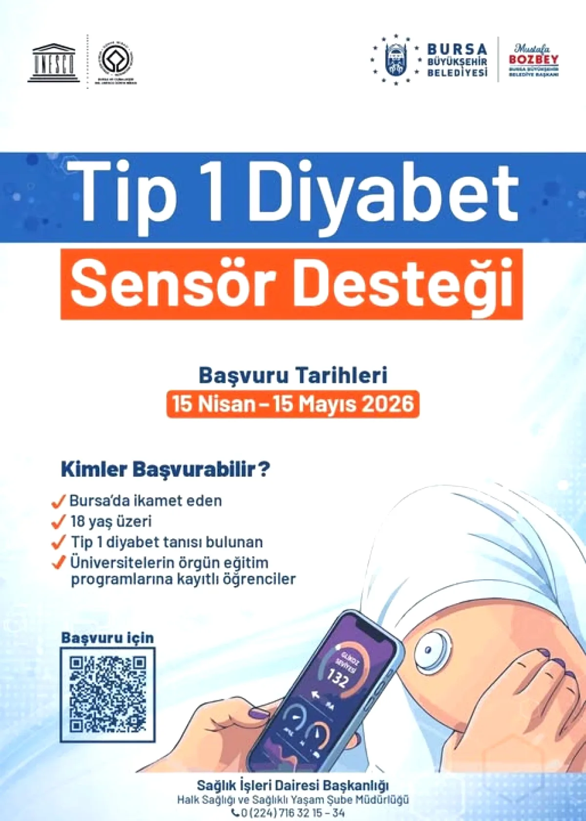 Bursa'da Diyabetli Üniversitelilere Ücretsiz Sensör Desteği Bursa'da Diyabetli Üniversitelilere Ücretsiz Sensör Desteği