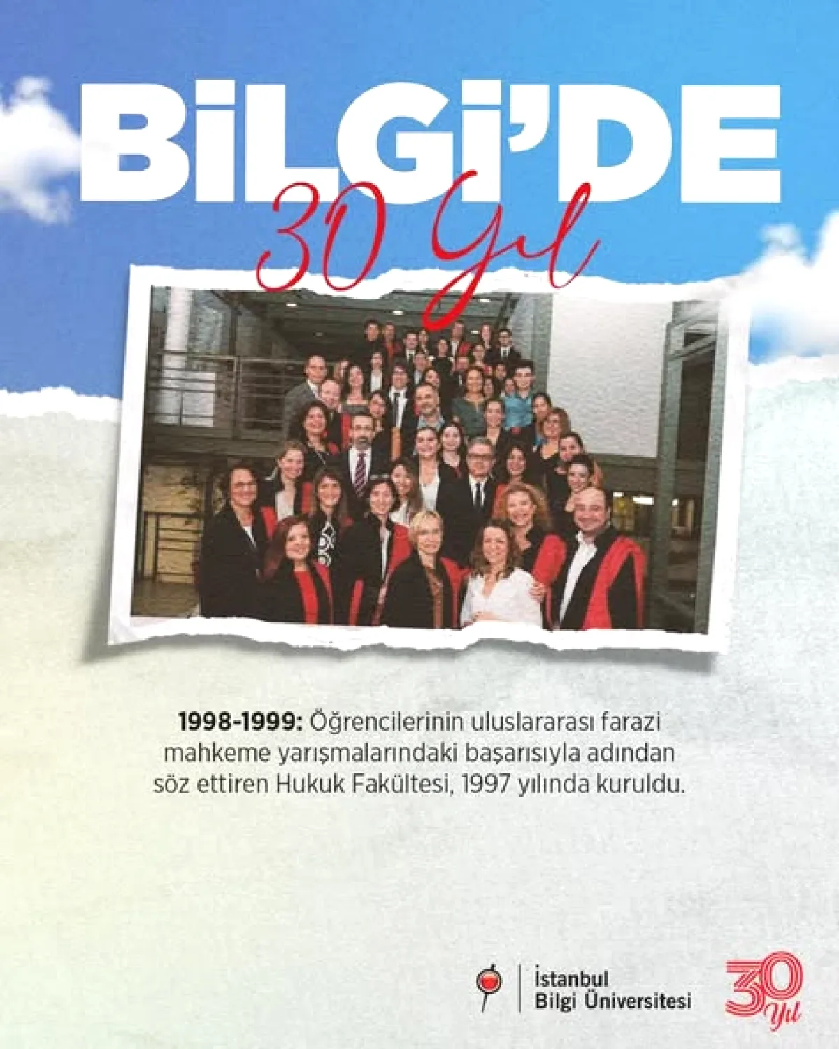 İstanbul Bilgi Üniversitesi Hukuk Fakültesi 30 Yıldır Yazıyor İstanbul Bilgi Üniversitesi Hukuk Fakültesi 30 Yıldır Yazıyor