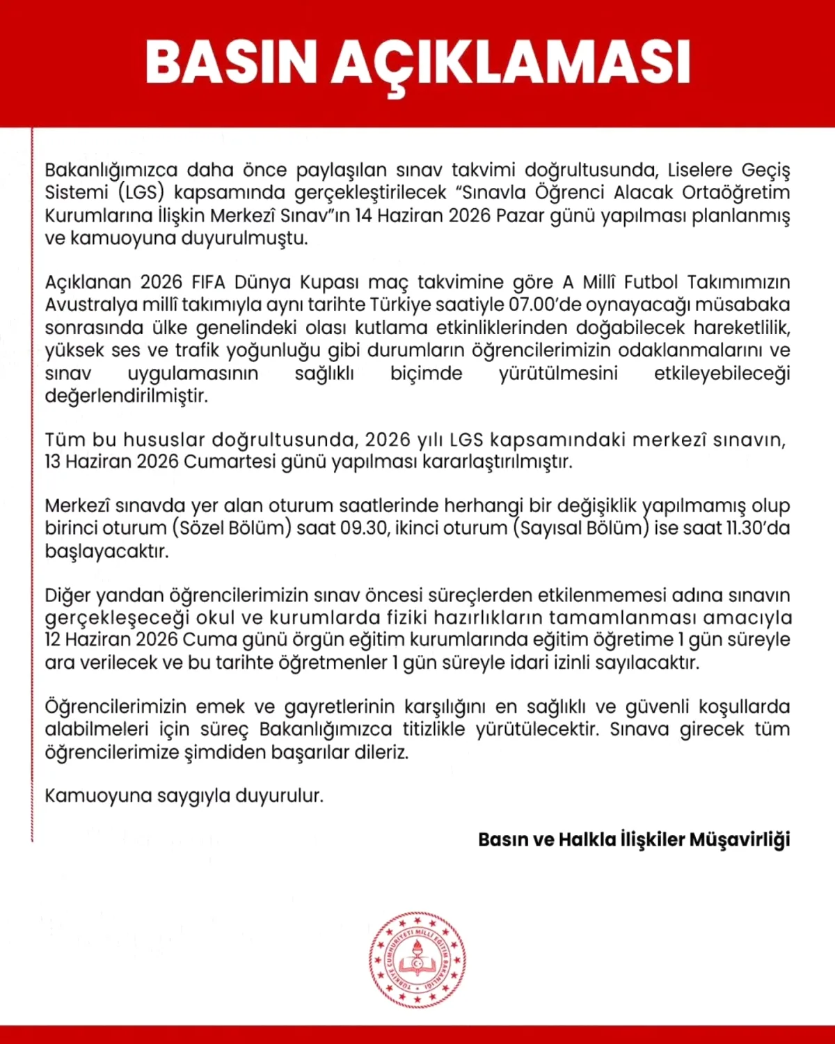 2026 LGS Sınav Tarihi Açıklandı: İşte Öğrencileri Bekleyen Tarih 2026 LGS Sınav Tarihi Açıklandı: İşte Öğrencileri Bekleyen Tarih