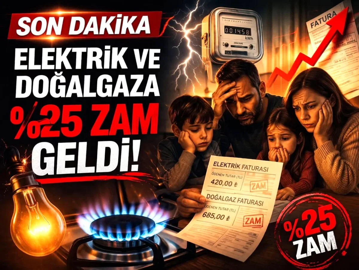 Elektrik ve Doğalgaza %25 Zam! Mesken Abonelerini Bekleyen Fatura Şoku Elektrik ve Doğalgaza %25 Zam! Mesken Abonelerini Bekleyen Fatura Şoku