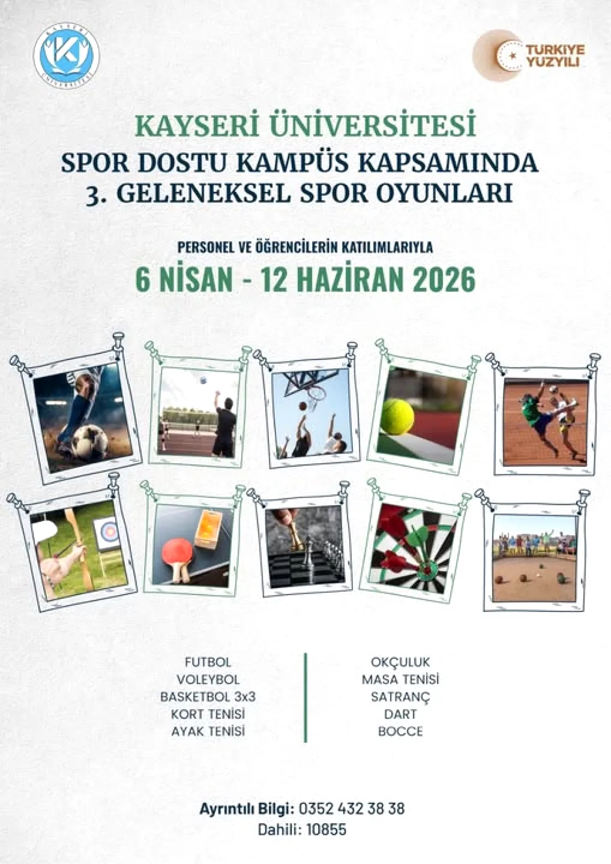 3. Geleneksel Spor Oyunları Kayseri'de Başlıyor: 10 Branş 3. Geleneksel Spor Oyunları Kayseri'de Başlıyor: 10 Branş