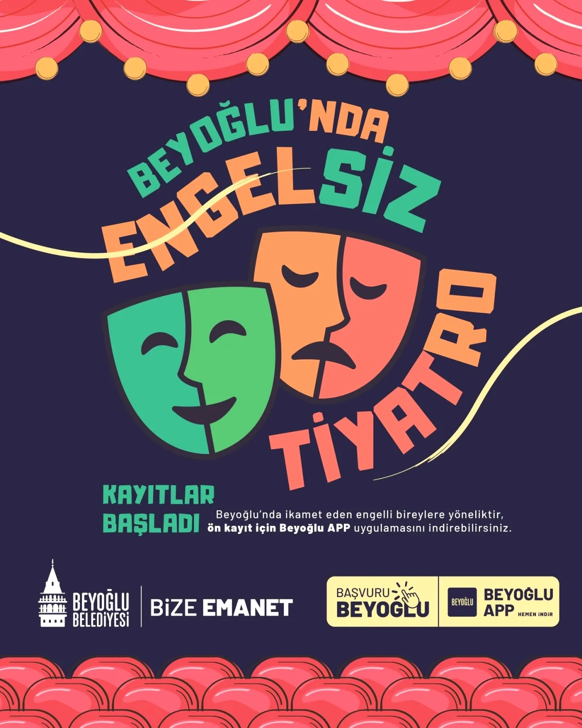 Beyoğlu'nda Engelli Bireyler İçin Tiyatro Eğitimleri Başlıyor! Beyoğlu'nda Engelli Bireyler İçin Tiyatro Eğitimleri Başlıyor!