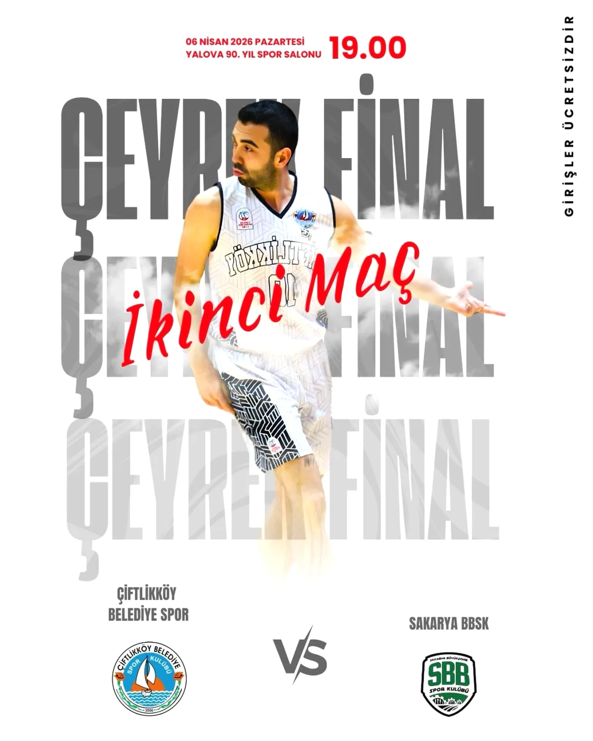 Yalova Çiftlikköy Belediyespor, Play-Off'ta Sakarya BBSK'yı Ağırlıyor Yalova Çiftlikköy Belediyespor, Play-Off'ta Sakarya BBSK'yı Ağırlıyor