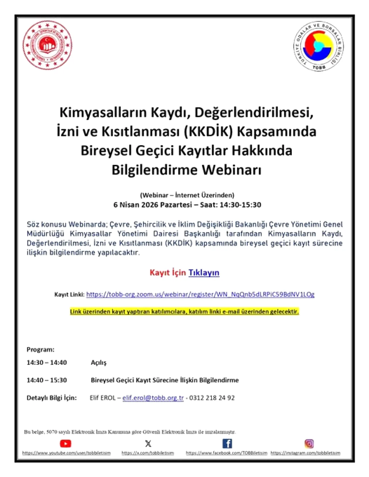 KKDİK Geçici Kayıt Webinarı: 6 Nisan'da Kimya Sektörü İçin Kritik Eğitim KKDİK Geçici Kayıt Webinarı: 6 Nisan'da Kimya Sektörü İçin Kritik Eğitim