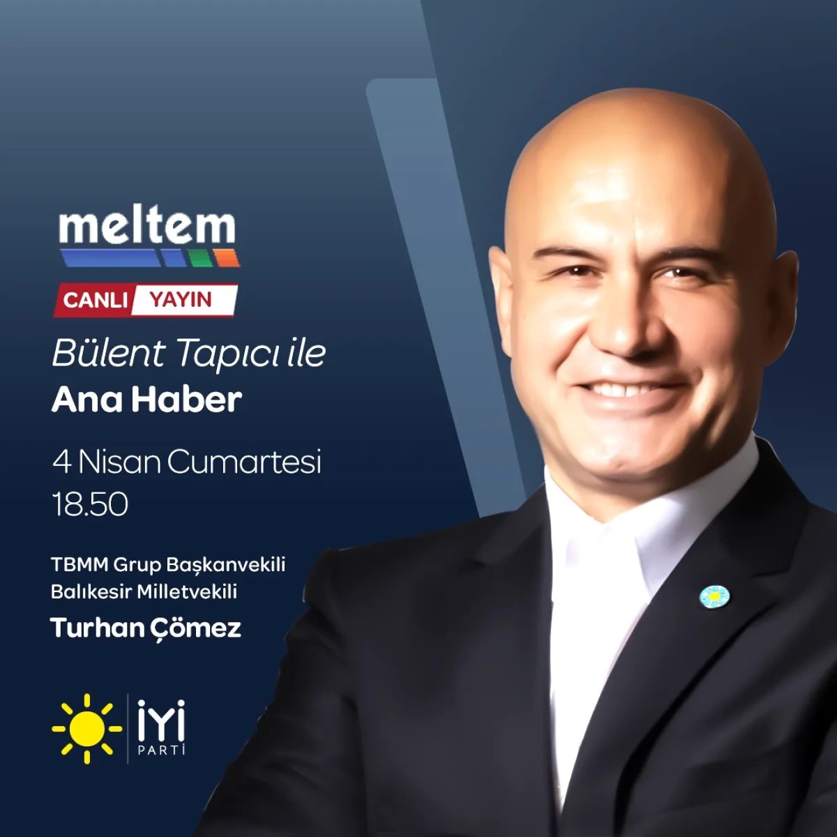 Turhan Çömez Meltem TV'de! Bu Akşam 18:50'de Canlı Yayın Turhan Çömez Meltem TV'de! Bu Akşam 18:50'de Canlı Yayın