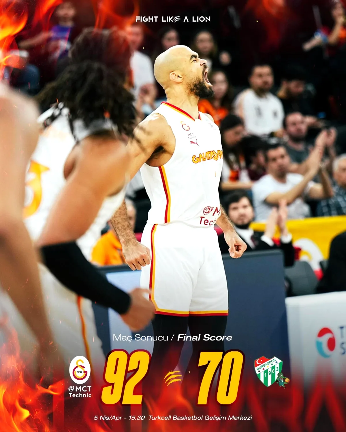 Galatasaray Basketbol Evinde Bursaspor'u 92-70 Mağlup Etti Galatasaray Basketbol Evinde Bursaspor'u 92-70 Mağlup Etti
