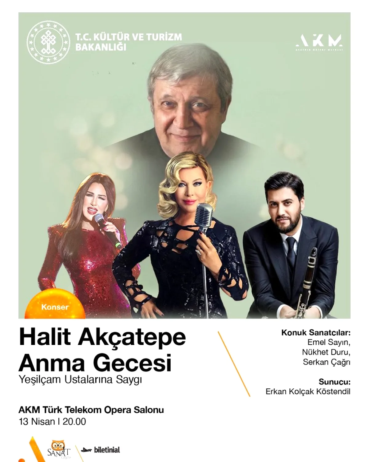 Halit Akçatepe Anma Gecesi AKM'de Sahne Alıyor Halit Akçatepe Anma Gecesi AKM'de Sahne Alıyor