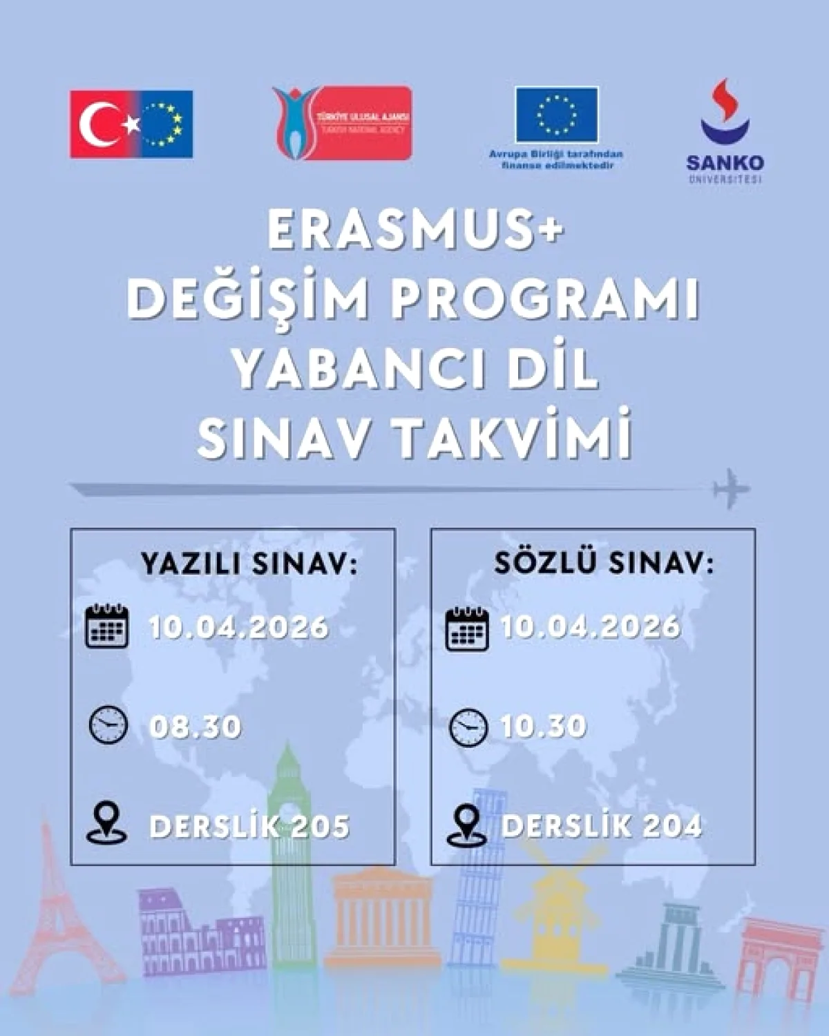 Sanko Üniversitesi Erasmus Sınavları 10 Nisan'da! İşte Detaylar Sanko Üniversitesi Erasmus Sınavları 10 Nisan'da! İşte Detaylar