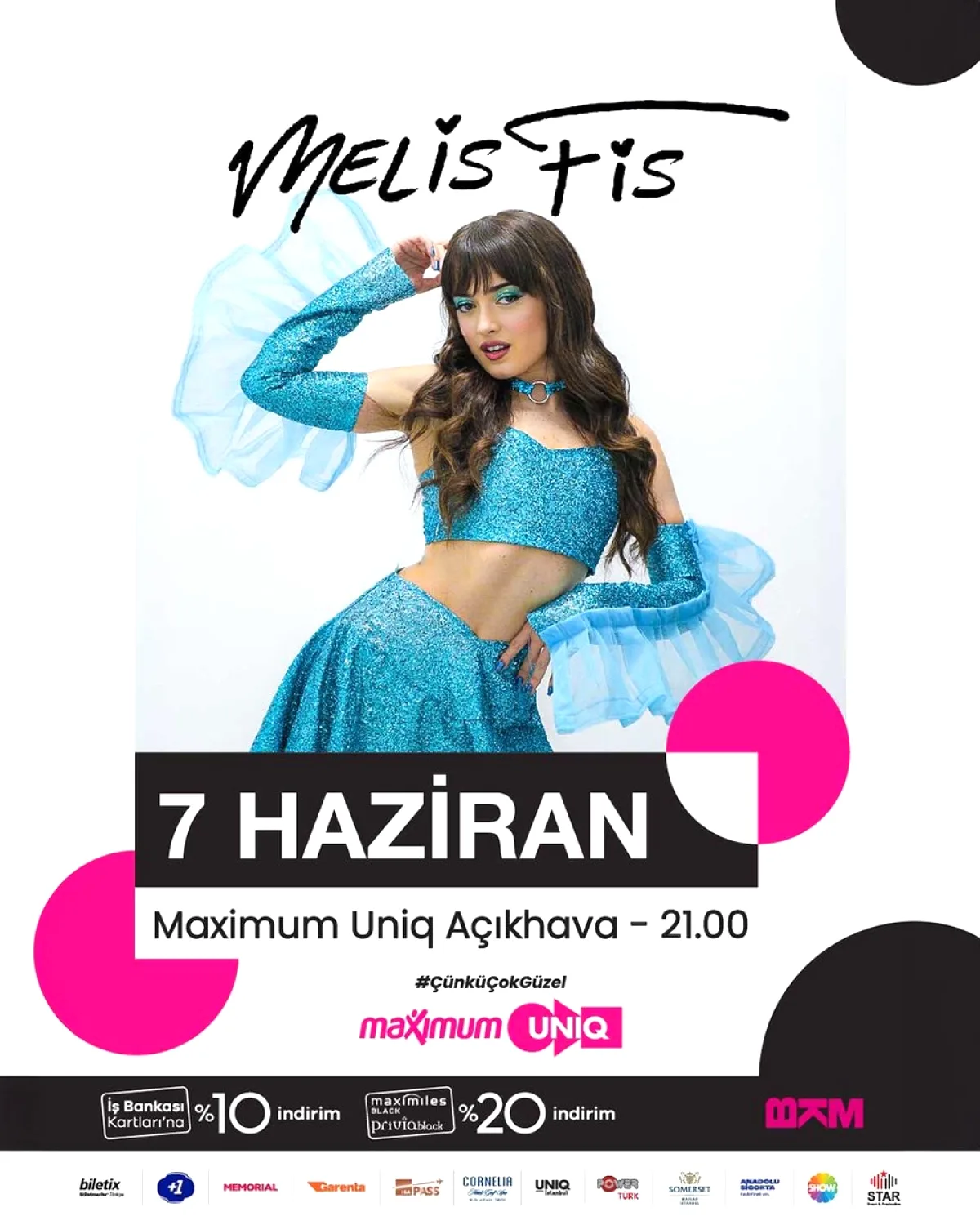 Melis Fis'ten 7 Haziran'da Maximum Uniq Açıkhava'da Unutulmaz Konser Melis Fis'ten 7 Haziran'da Maximum Uniq Açıkhava'da Unutulmaz Konser