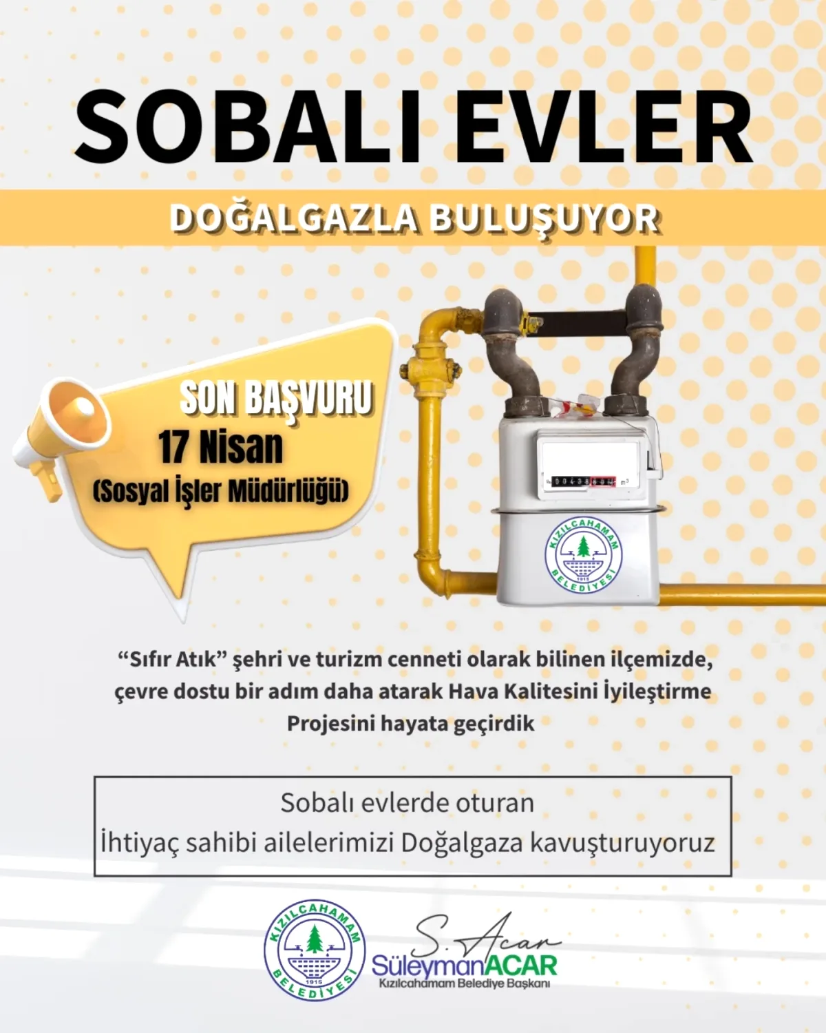 Kızılcahamam'da Doğalgaz Desteği: İhtiyaç Sahipleri İçin Son Başvuru 17 Nisan! Kızılcahamam'da Doğalgaz Desteği: İhtiyaç Sahipleri İçin Son Başvuru 17 Nisan!