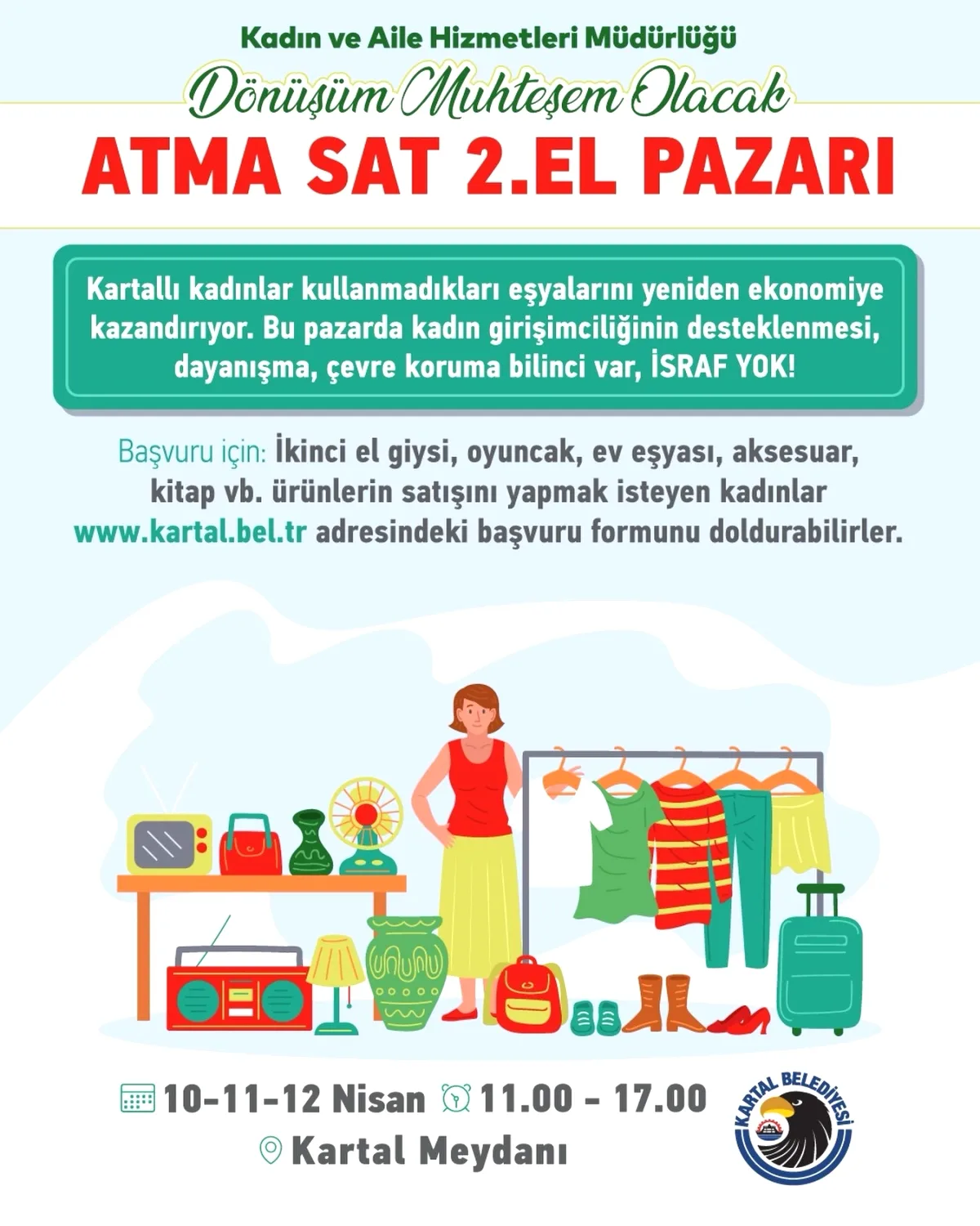 Kartal'da 2. El Pazarı: Kadınlar Ev Ekonomisine Katkı Sağlıyor! Kartal'da 2. El Pazarı: Kadınlar Ev Ekonomisine Katkı Sağlıyor!