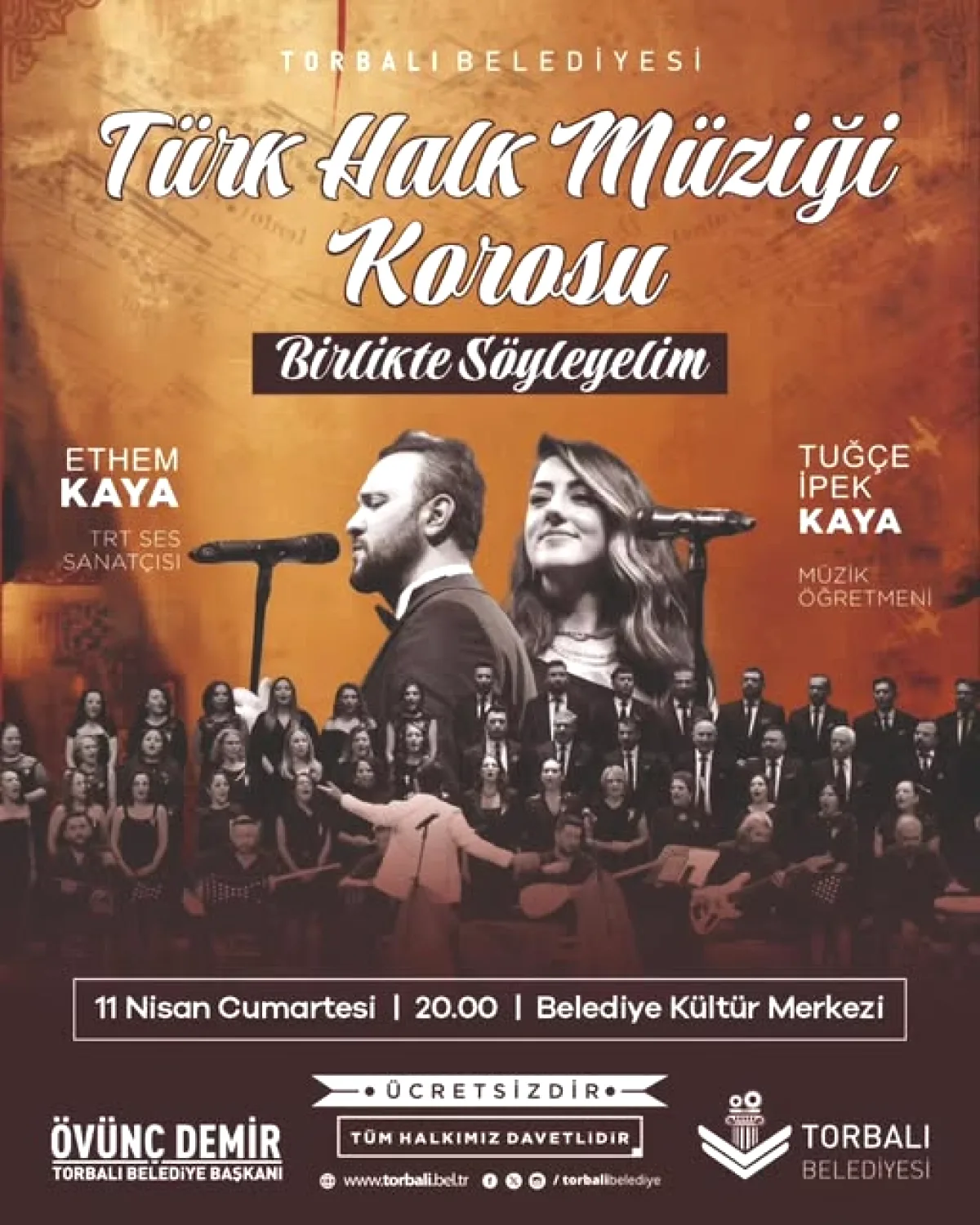 Torbalı'da Türkü Ziyafeti: Ücretsiz Konser 11 Nisan'da Torbalı'da Türkü Ziyafeti: Ücretsiz Konser 11 Nisan'da