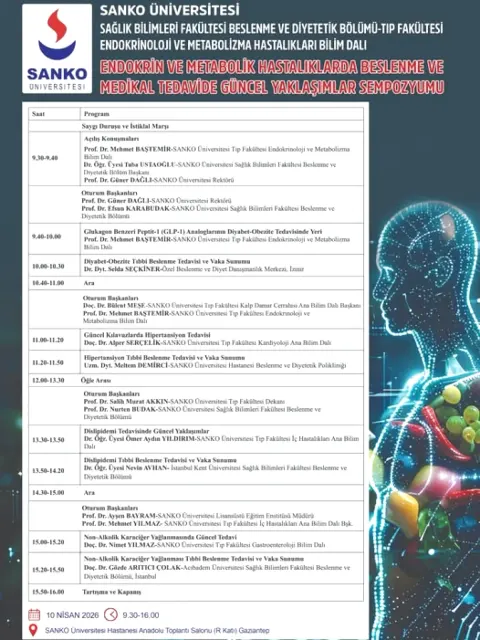 SANKO Üniversitesi'nde Endokrin Hastalıklarda Güncel Tedaviler Sempozyumu
