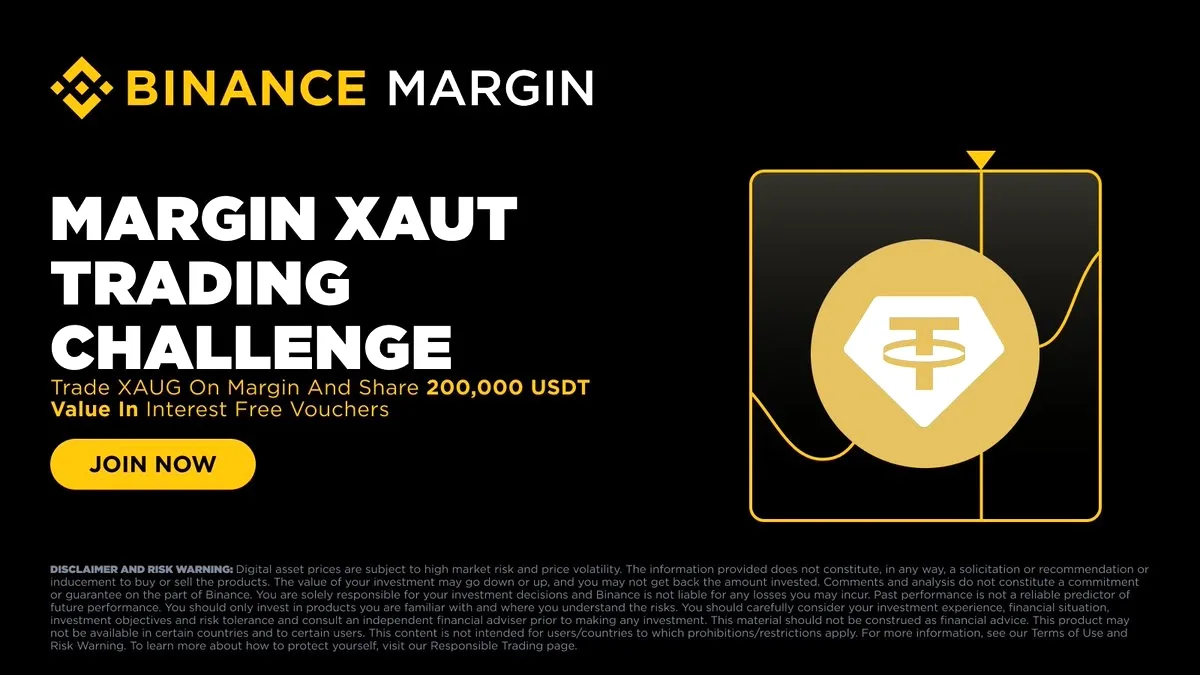 Binance XAUT Margin Trading Challenge ile 50 USDT Değerinde Faizsiz Kupon Kazanma Fırsatı Binance XAUT Margin Trading Challenge ile 50 USDT Değerinde Faizsiz Kupon Kazanma Fırsatı