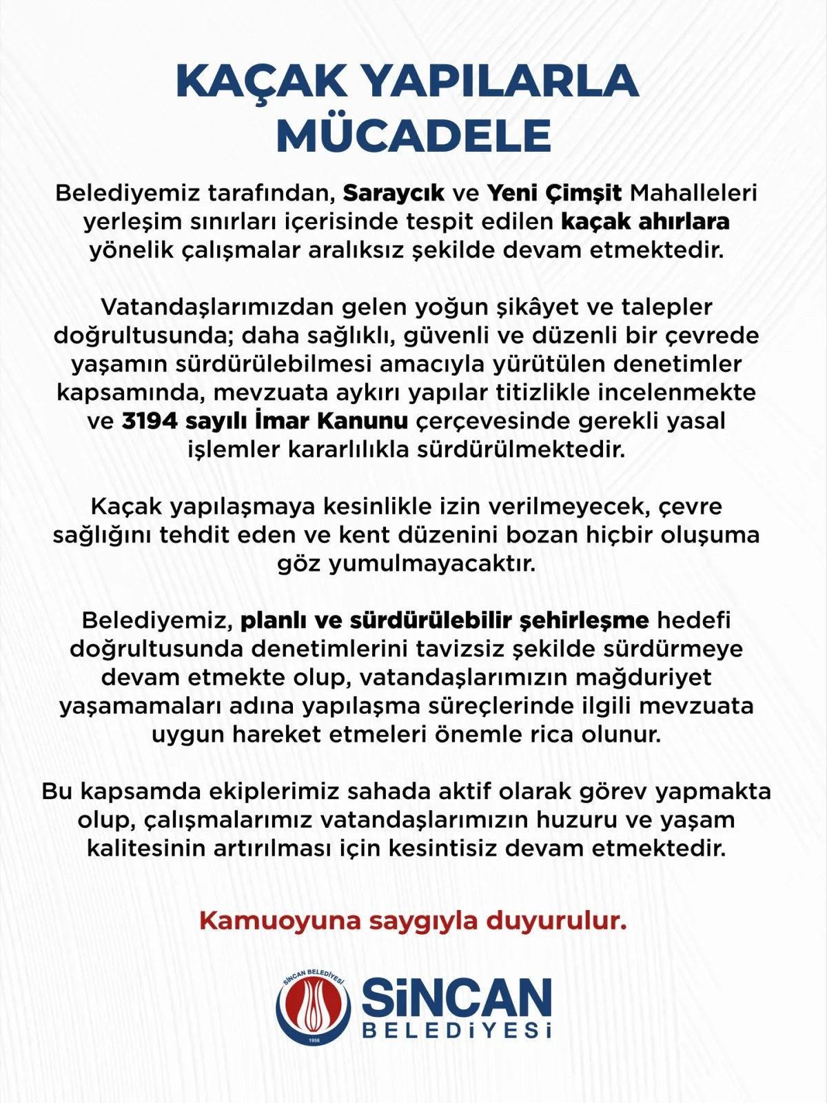 Sincan'da Kaçak Ahırlara Yıkım: Kent Düzeni İçin Mücadele Sürüyor Sincan'da Kaçak Ahırlara Yıkım: Kent Düzeni İçin Mücadele Sürüyor