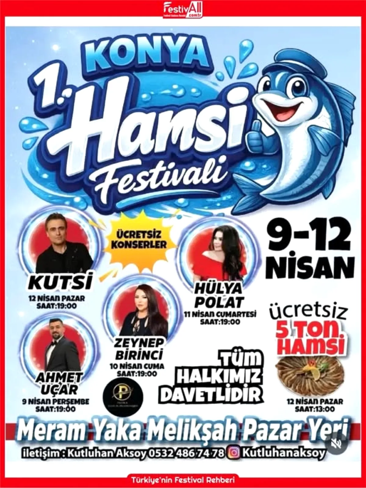 Meram'da Bugün Başlıyor: 5 Ton Ücretsiz Hamsi ve Konser Şöleni Meram'da Bugün Başlıyor: 5 Ton Ücretsiz Hamsi ve Konser Şöleni