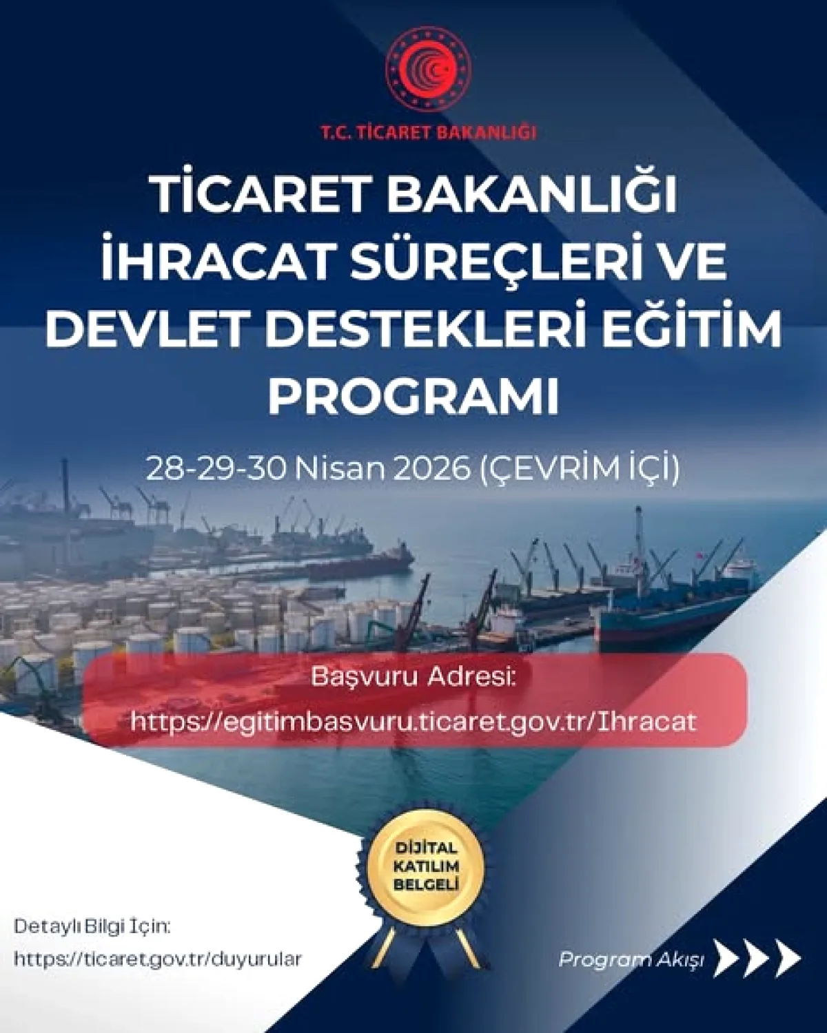 İhracatçılar İçin Kritik Eğitim: Devlet Destekleri ve Süreçler 28-30 Nisan'da İhracatçılar İçin Kritik Eğitim: Devlet Destekleri ve Süreçler 28-30 Nisan'da