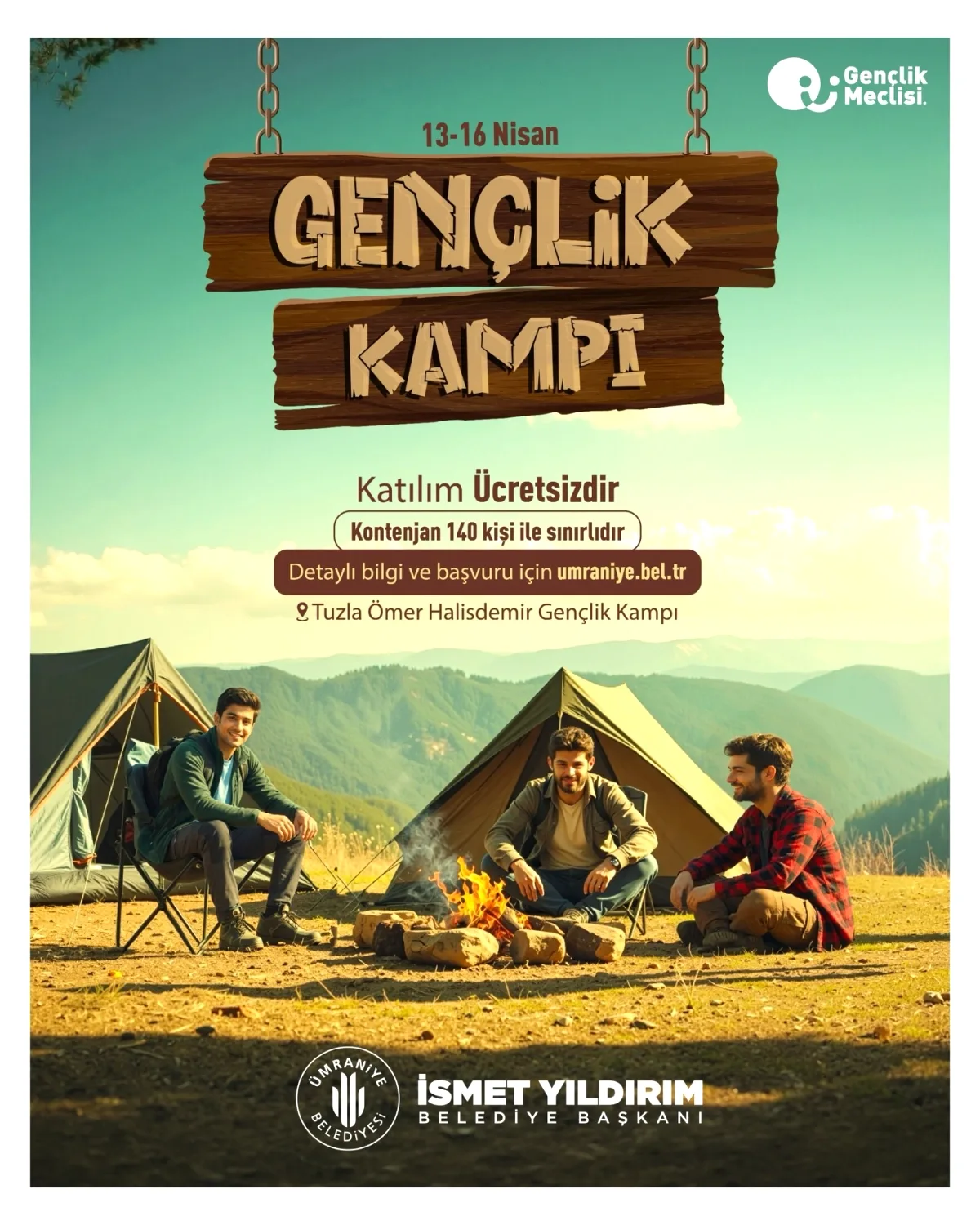 Ümraniye Gençlik Kampı Başvuruları Başladı: Ücretsiz Doğa keyfi Ümraniye Gençlik Kampı Başvuruları Başladı: Ücretsiz Doğa keyfi