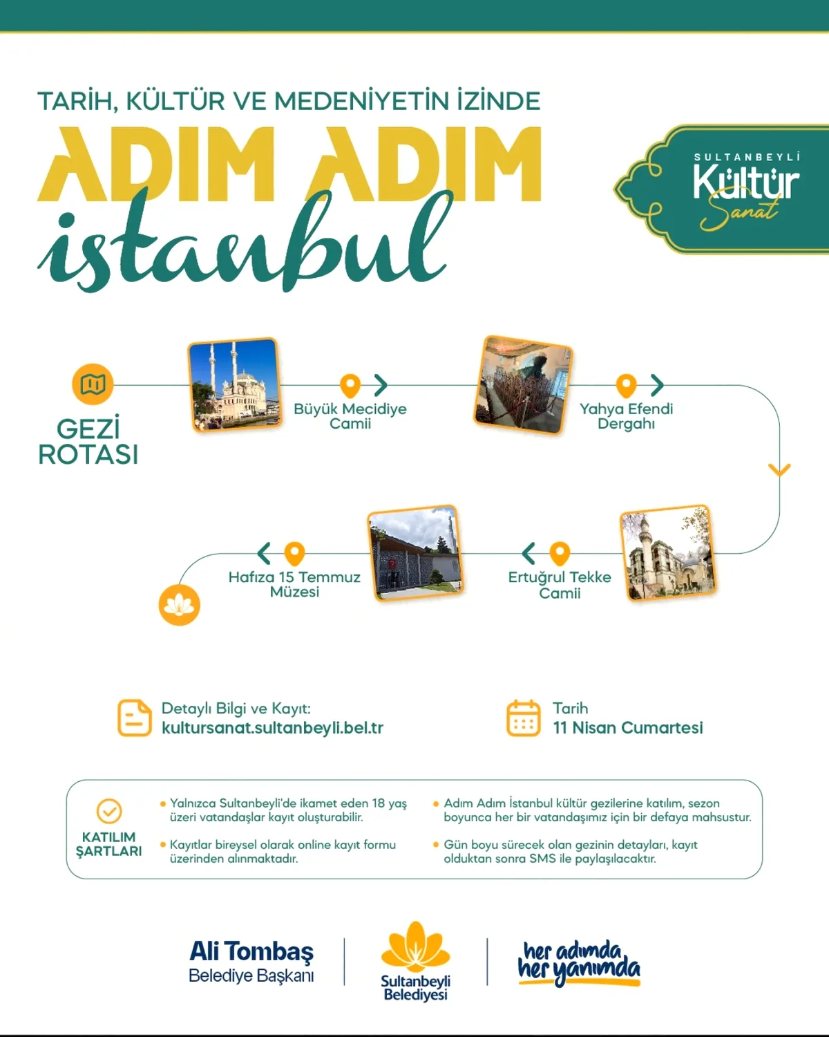 Sultanbeyli'de "Adım Adım İstanbul" Turu Başlıyor Sultanbeyli'de "Adım Adım İstanbul" Turu Başlıyor