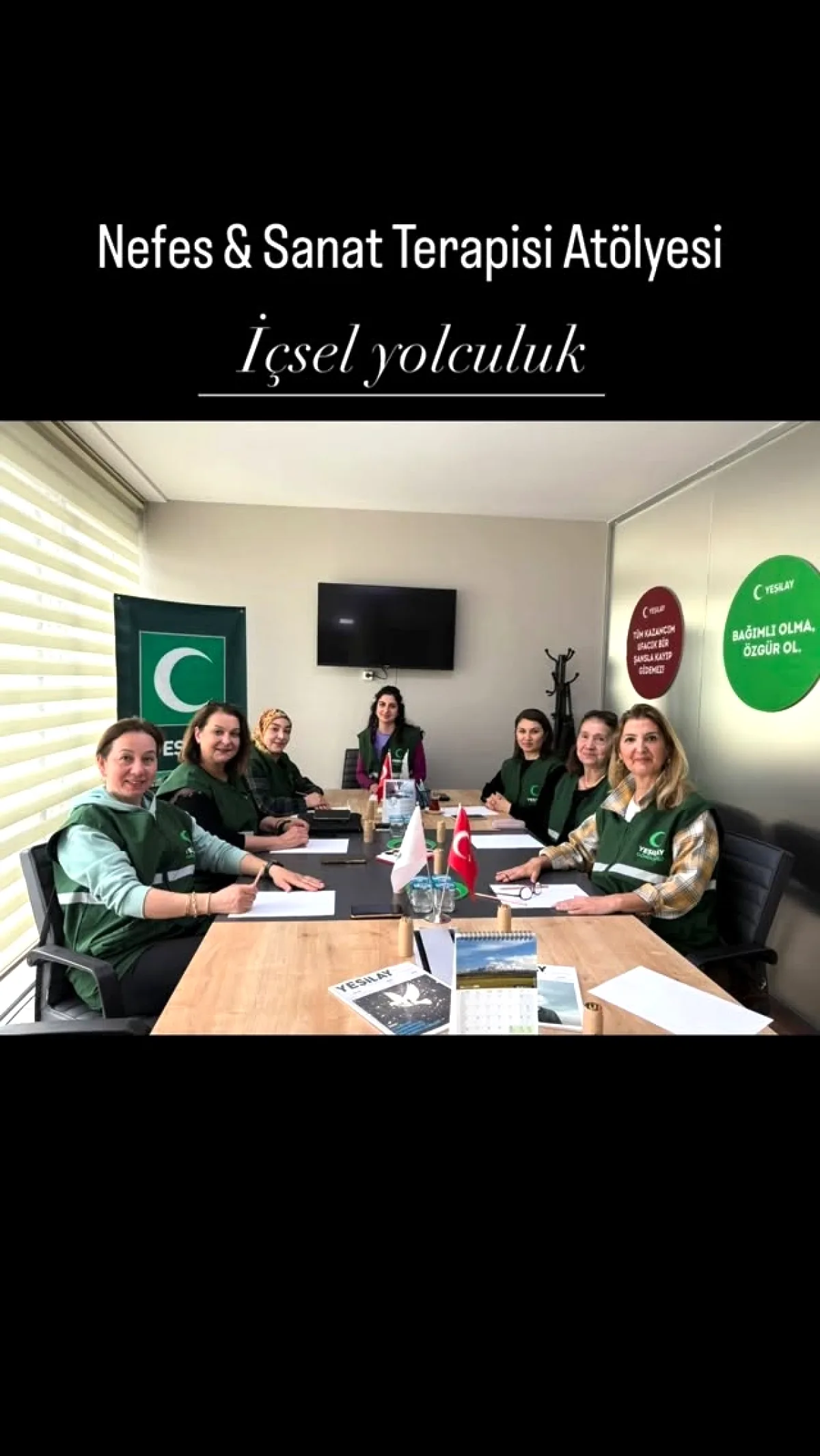 Yeşilay Ataşehir'de Nefes ve Sanat Terapisi Atölyesi Düzenlendi Yeşilay Ataşehir'de Nefes ve Sanat Terapisi Atölyesi Düzenlendi
