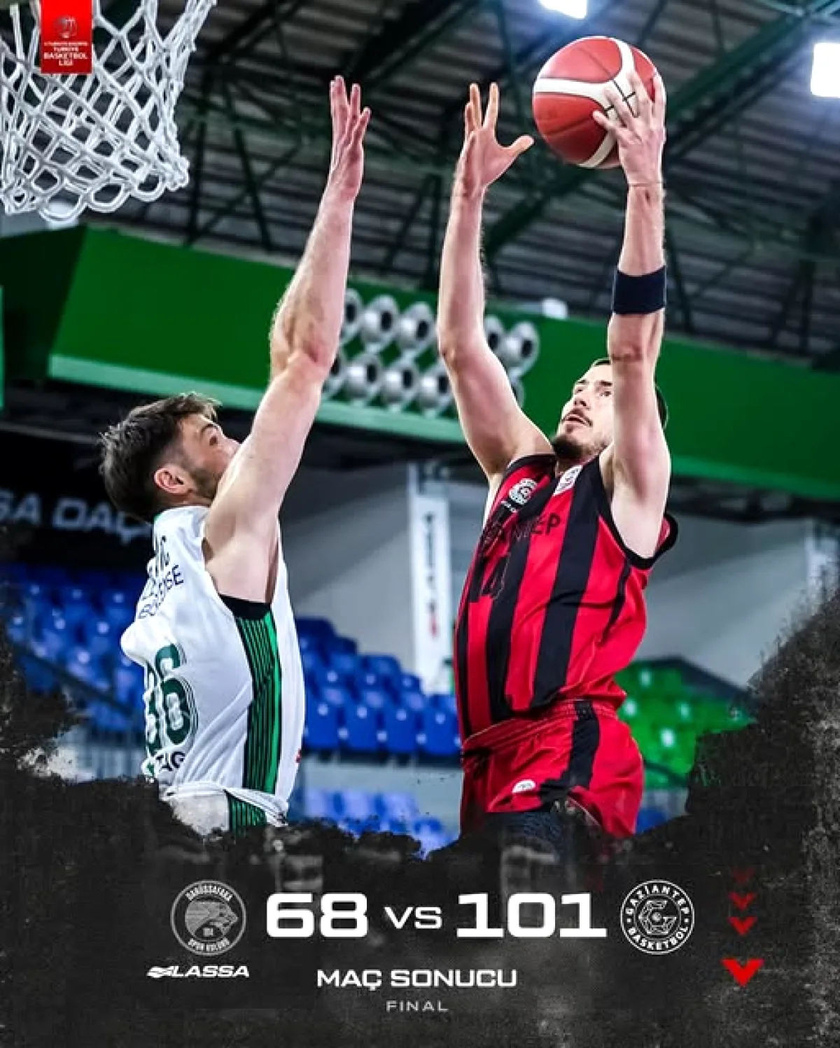 Gaziantep Basketbol, Darüşşafaka Lassa'yı 101-68'lik Skorla Mağlup Etti Gaziantep Basketbol, Darüşşafaka Lassa'yı 101-68'lik Skorla Mağlup Etti