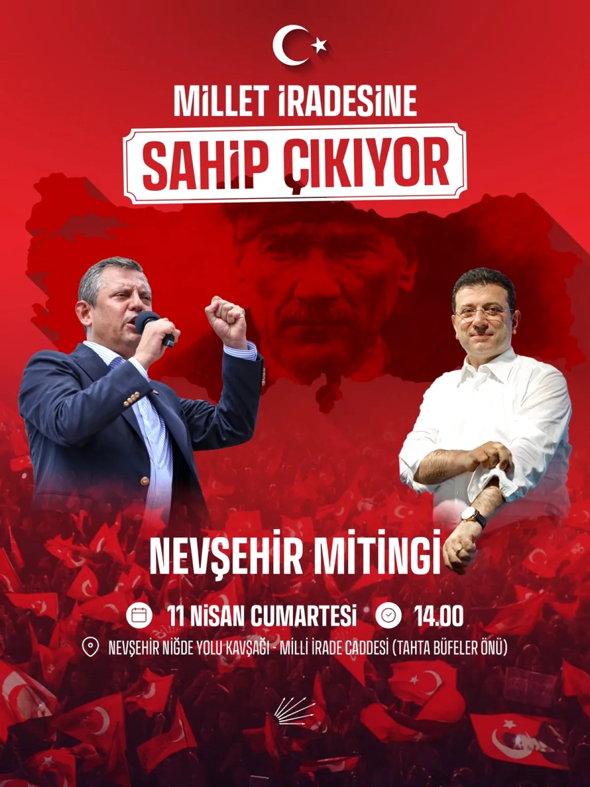 CHP'li SÜMER Nevşehir'de 11 Nisan'da Halkla Buluşacak CHP'li SÜMER Nevşehir'de 11 Nisan'da Halkla Buluşacak