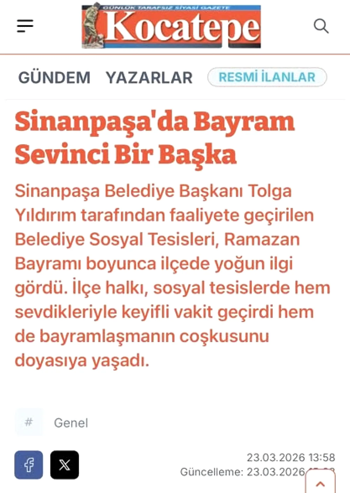 Sinanpaşa'da Bayramlaşma: Başkan Yıldırım Vatandaşlarla Buluştu Sinanpaşa'da Bayramlaşma: Başkan Yıldırım Vatandaşlarla Buluştu