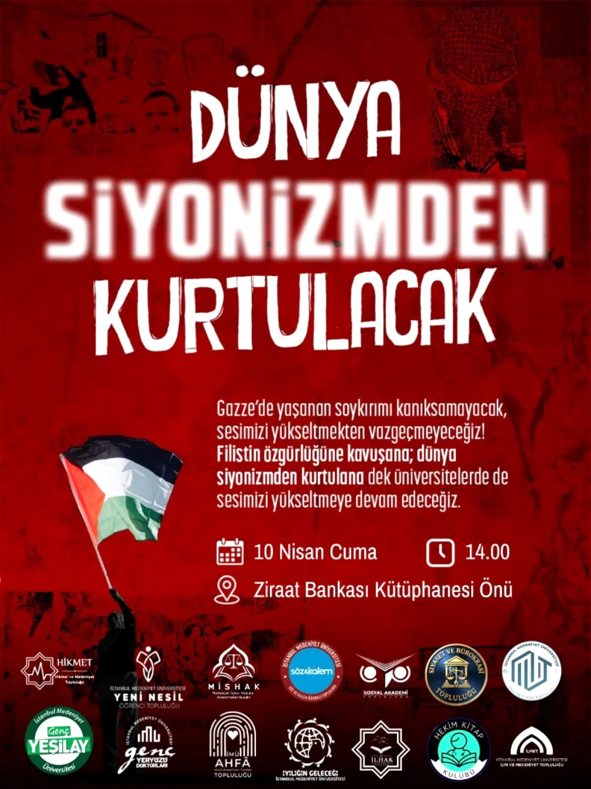 İstanbul'da Filistin İçin Basın Açıklaması: Genç Yeryüzü Doktorları Sahne Alıyor İstanbul'da Filistin İçin Basın Açıklaması: Genç Yeryüzü Doktorları Sahne Alıyor