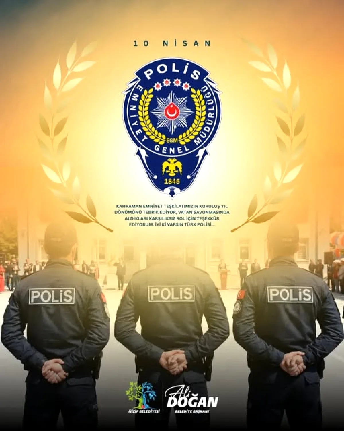 Nizip Belediyesi'nden Polis Teşkilatı'na 181. Yıl Kutlaması Nizip Belediyesi'nden Polis Teşkilatı'na 181. Yıl Kutlaması
