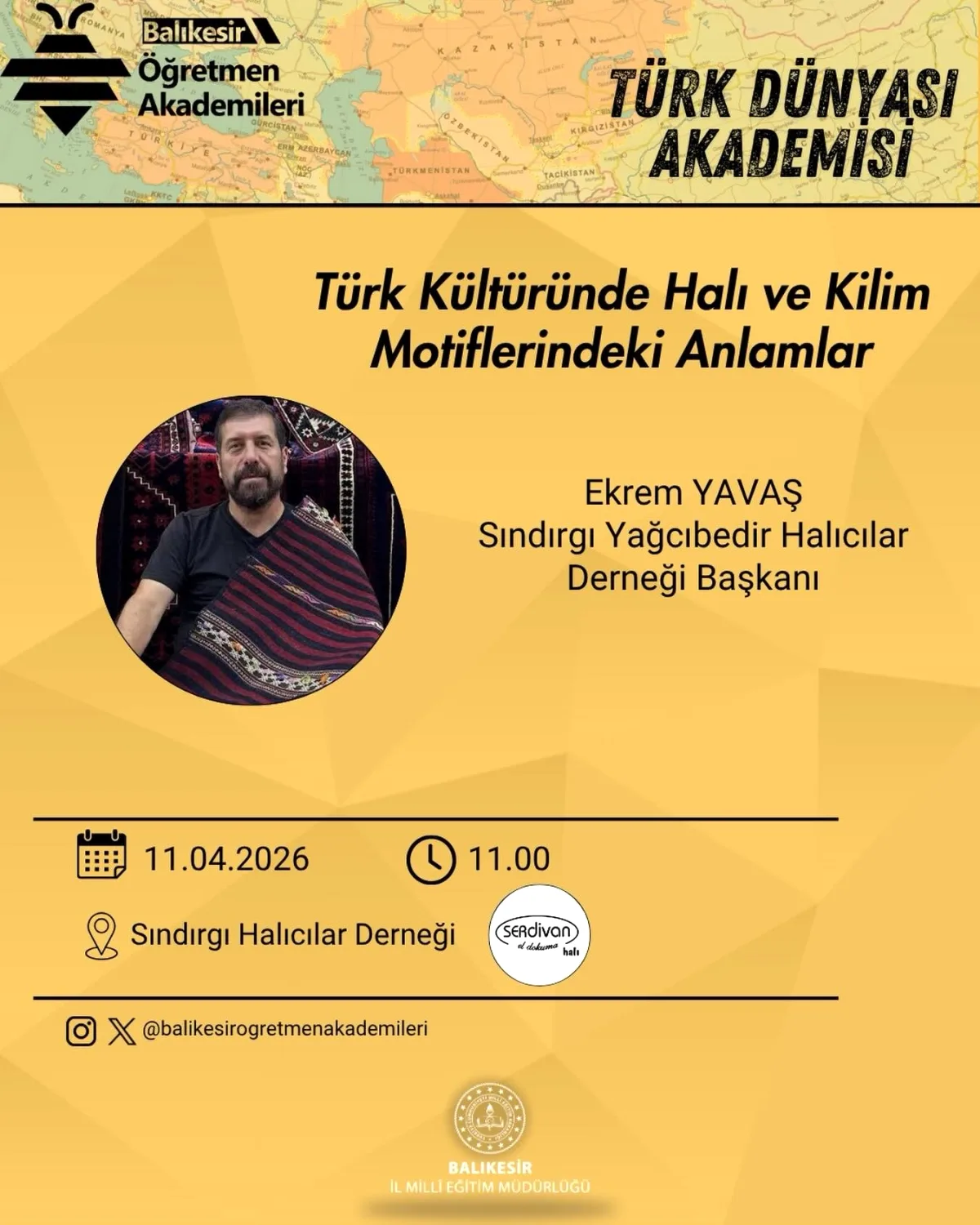 Sındırgı Yağcıbedir Halılarının Sırları Öğretmenlere Anlatılacak Sındırgı Yağcıbedir Halılarının Sırları Öğretmenlere Anlatılacak
