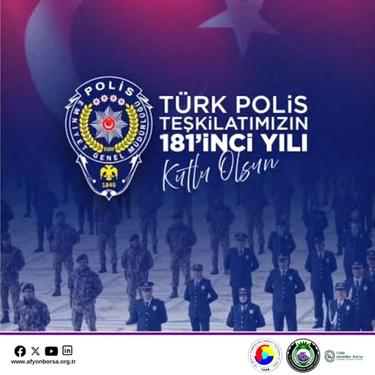 Afyonkarahisar'dan Polis Teşkilatı'nın 181. Yılına Kutlama Afyonkarahisar'dan Polis Teşkilatı'nın 181. Yılına Kutlama