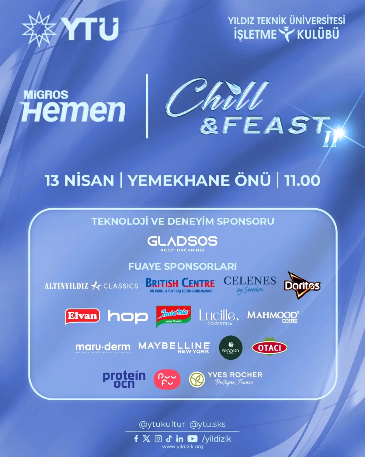 Chill Feast İkinci Kez Kapıda: 13 Nisan'da YTÜ'de Öğrenci Buluşması Chill Feast İkinci Kez Kapıda: 13 Nisan'da YTÜ'de Öğrenci Buluşması