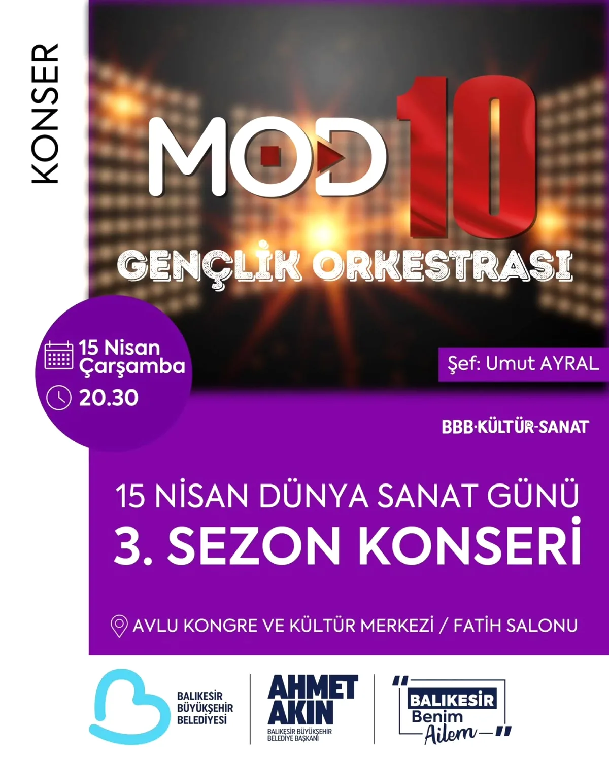 Balıkesir'de Dünya Sanat Günü Coşkusu: Mod10 Orkestrası Sahne Alıyor Balıkesir'de Dünya Sanat Günü Coşkusu: Mod10 Orkestrası Sahne Alıyor