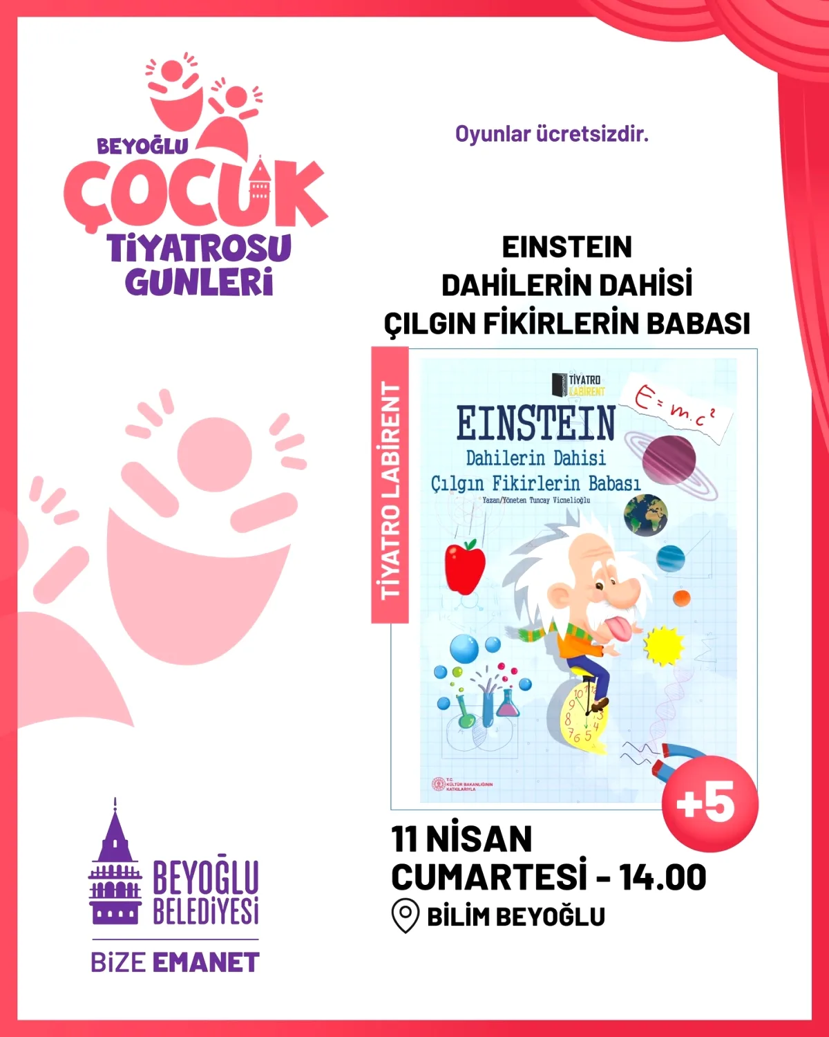Beyoğlu'nda Bilimle Dolu Bir Tiyatro Macerası: Einstein Çocukları Bekliyor! Beyoğlu'nda Bilimle Dolu Bir Tiyatro Macerası: Einstein Çocukları Bekliyor!