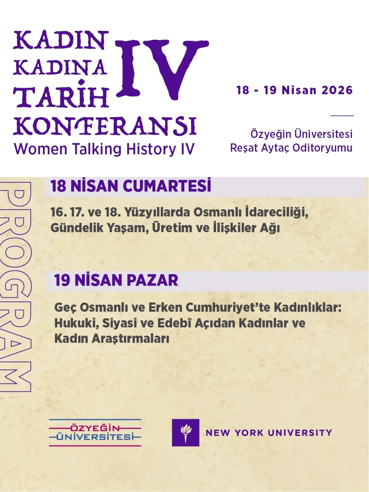 Kadın Tarihine Disiplinlerarası Bakış: 4. Kadın Kadına Tarih Konferansı Kadın Tarihine Disiplinlerarası Bakış: 4. Kadın Kadına Tarih Konferansı