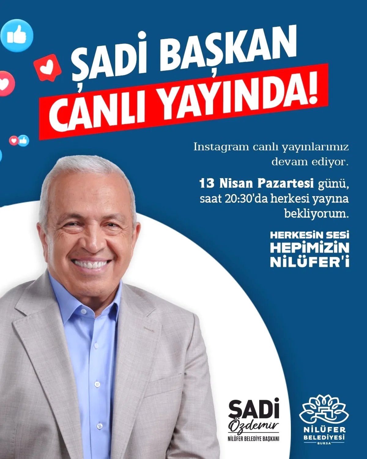 Şadi Özdemir'den Instagram Canlı Yayın Duyurusu Şadi Özdemir'den Instagram Canlı Yayın Duyurusu