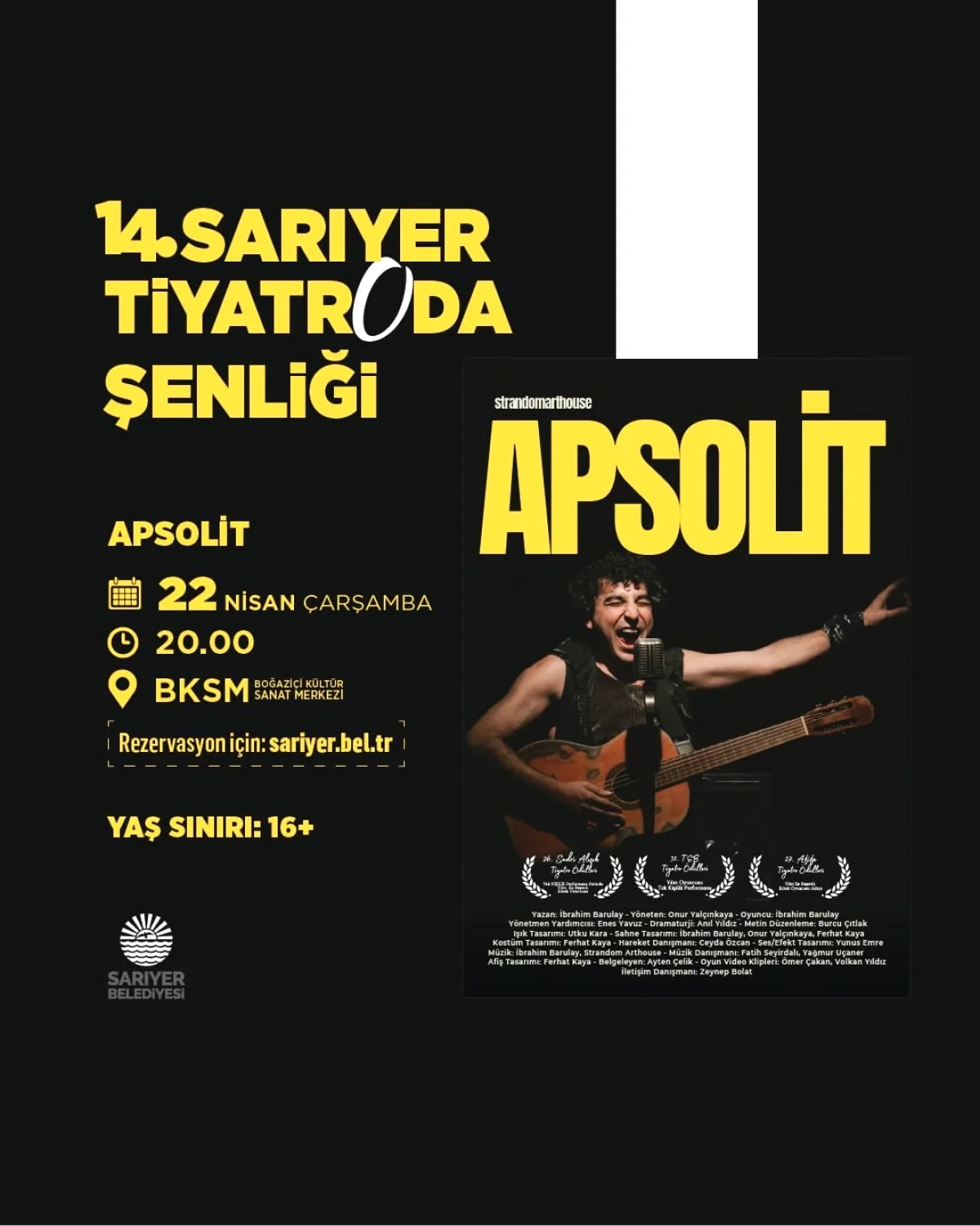 Sarıyer'de Tiyatro Şenliği: Bu Oyunları Kaçırmayın! Sarıyer'de Tiyatro Şenliği: Bu Oyunları Kaçırmayın!
