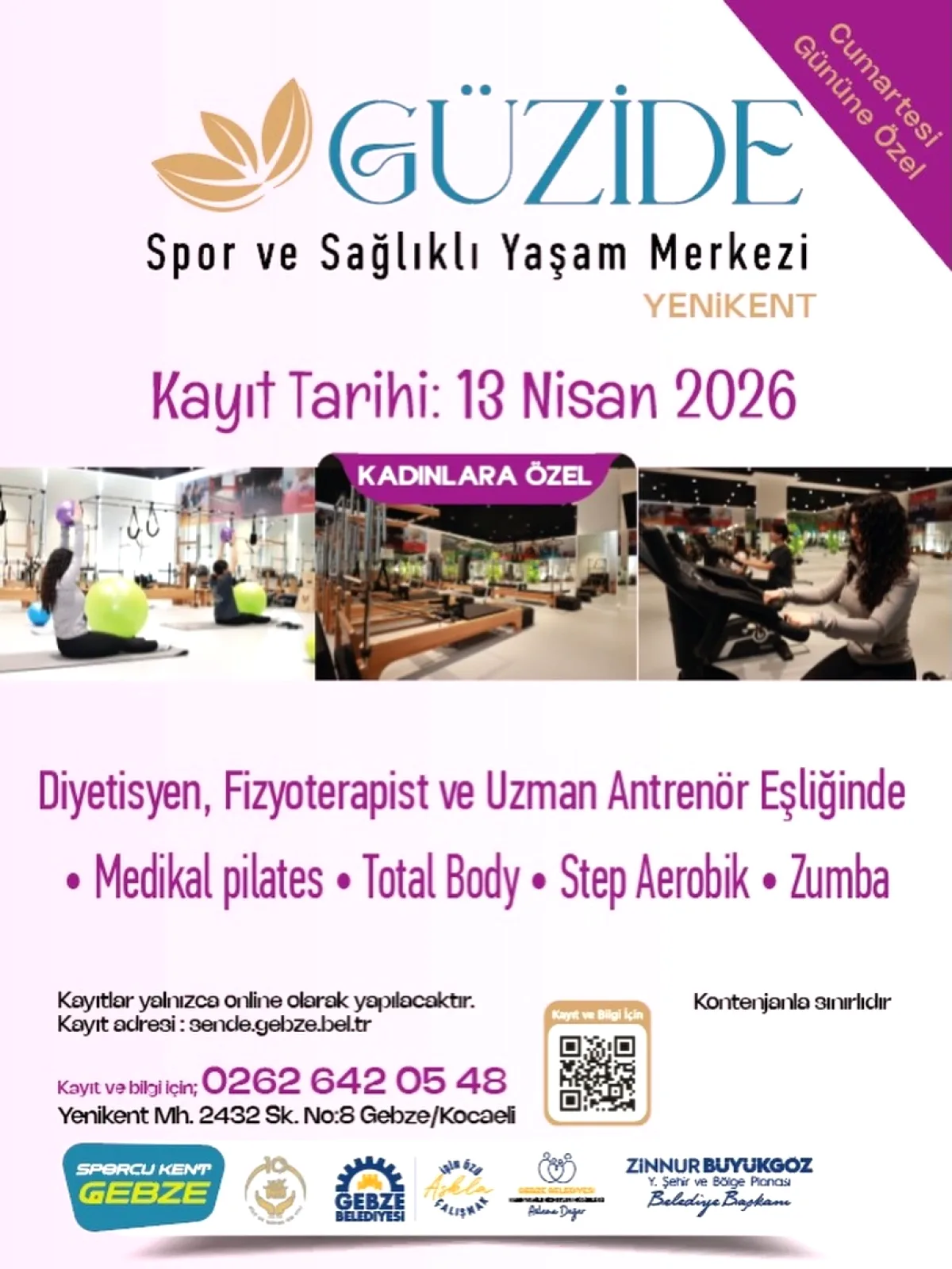 Gebze'de Kadınlara Özel Spor Kayıtları Yarın Başlıyor: Kontenjanlar Sınırlı Gebze'de Kadınlara Özel Spor Kayıtları Yarın Başlıyor: Kontenjanlar Sınırlı