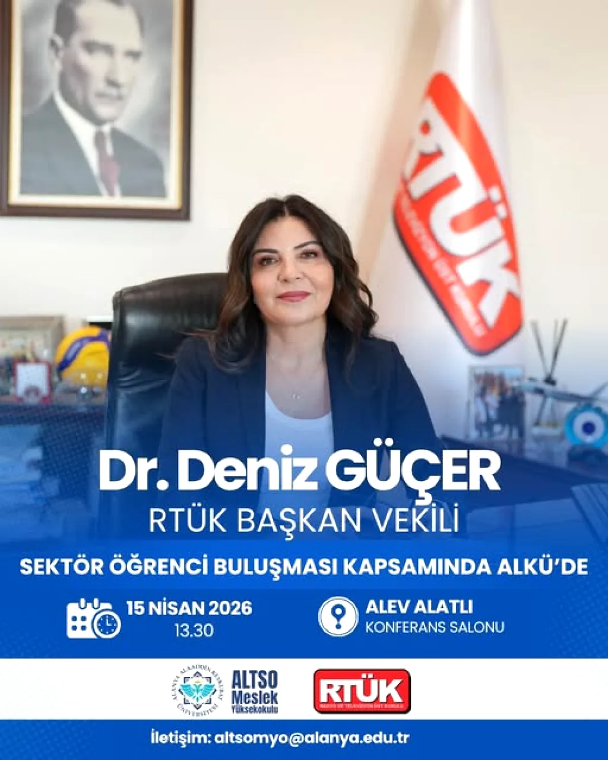 RTÜK Başkan Vekili Dr. Deniz Güçer, Alanya'da Öğrencilerle Buluşuyor RTÜK Başkan Vekili Dr. Deniz Güçer, Alanya'da Öğrencilerle Buluşuyor