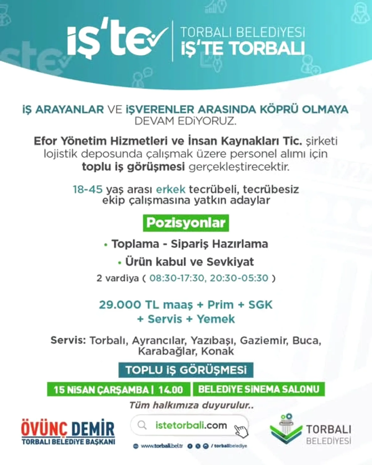 Torbalı'da İş Arayan ve İşvereni Buluşturan Köprü: İş'te Torbalı Torbalı'da İş Arayan ve İşvereni Buluşturan Köprü: İş'te Torbalı