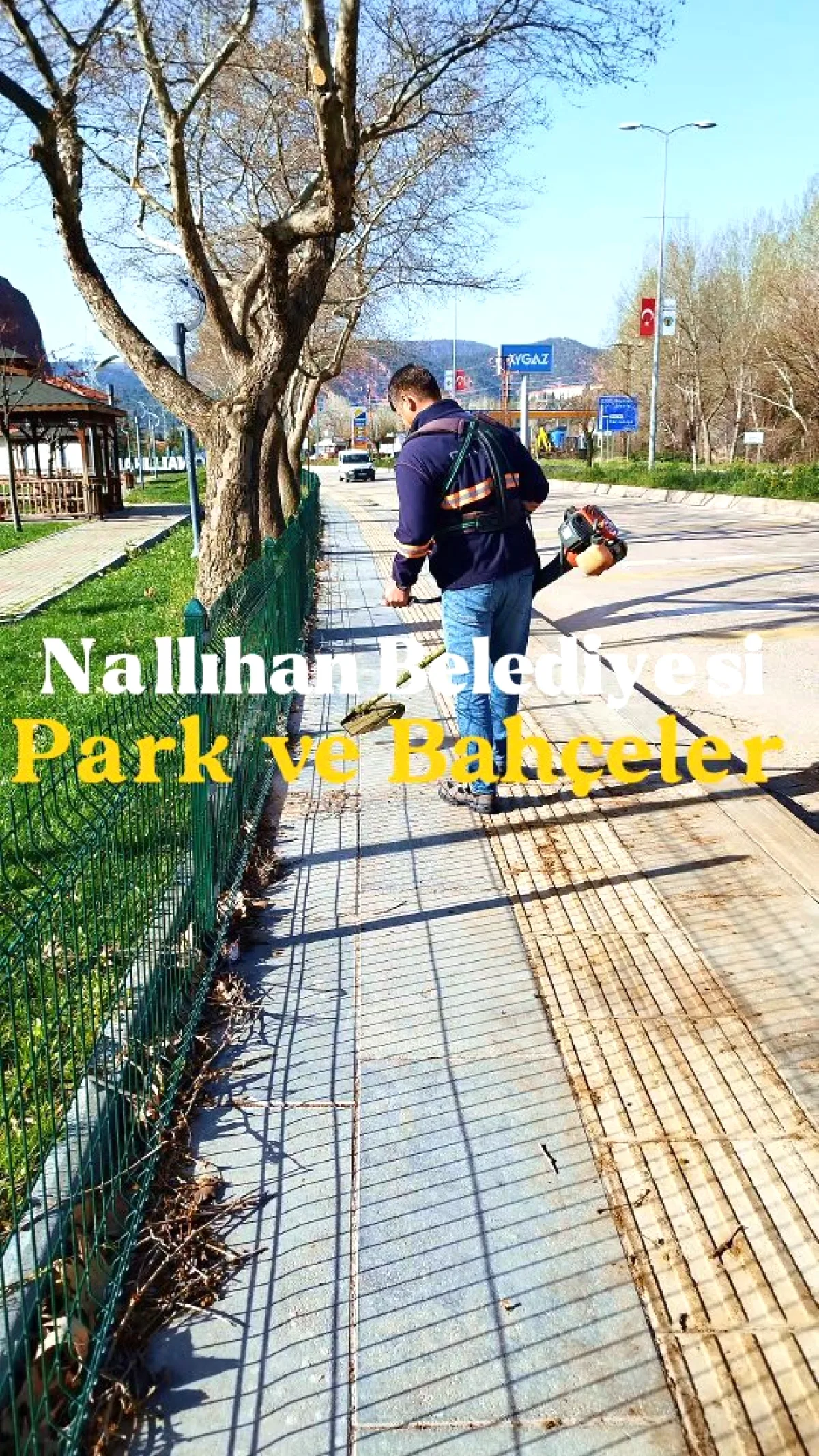 Nallıhan'da Yol Kenarları ve Kaldırımlar Yeniden Doğuyor Nallıhan'da Yol Kenarları ve Kaldırımlar Yeniden Doğuyor